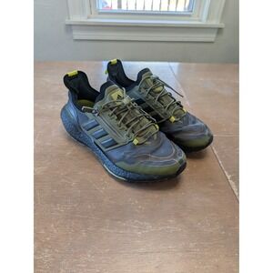 Adidas Ultraboost 21 GTX Mens Olive Green‎ Black Waterproof Running Shoes 7.5
